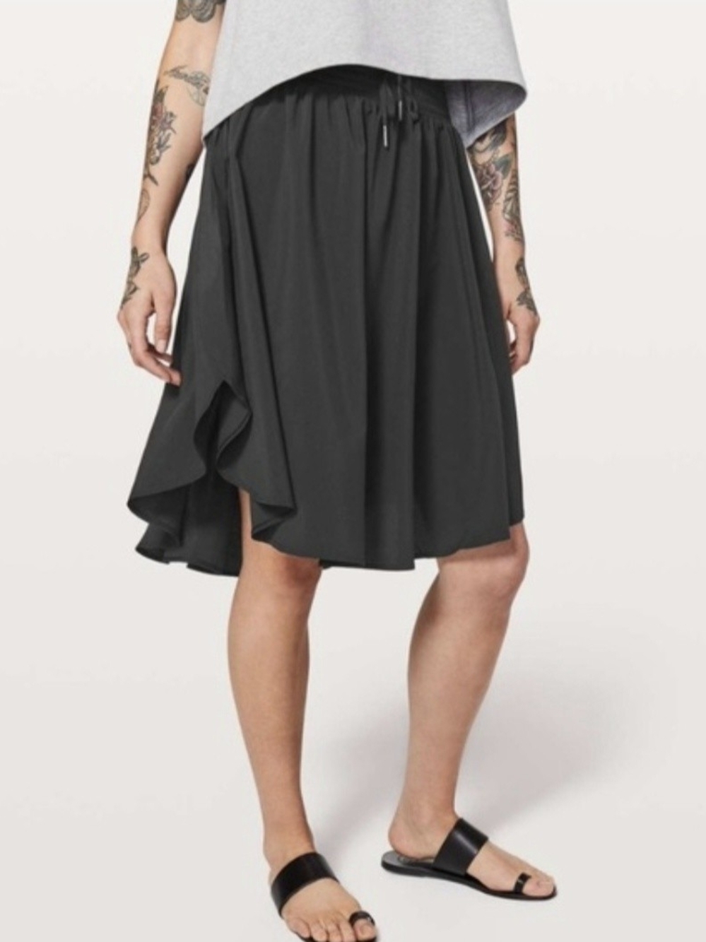lululemon athletica Black High-Low Ruffle Skirt
